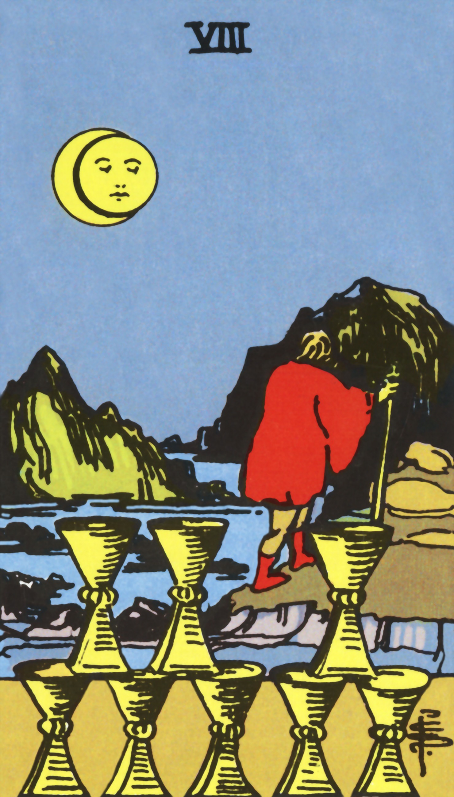 Huit de Coupes, à l'endroit