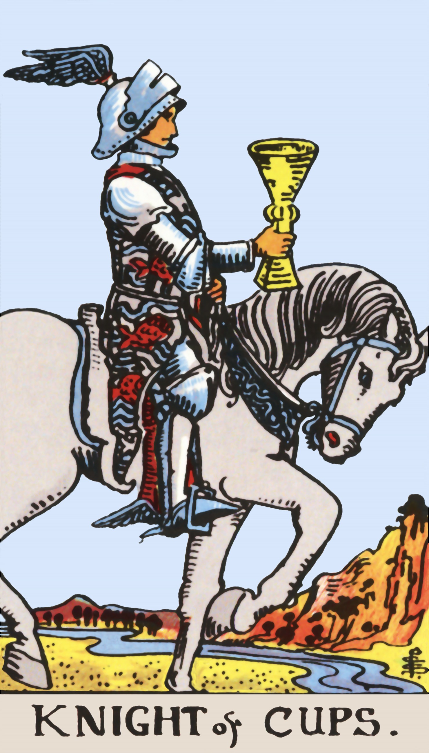 Cavalier de Coupes, renversée