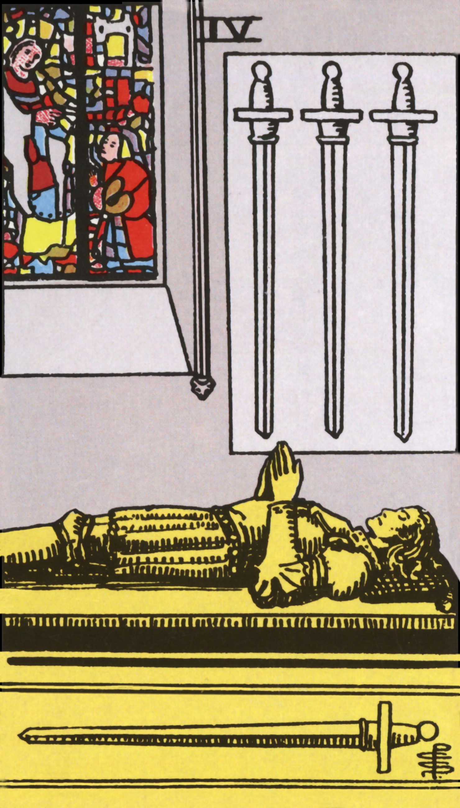 Quatre d'Épées, à l'endroit