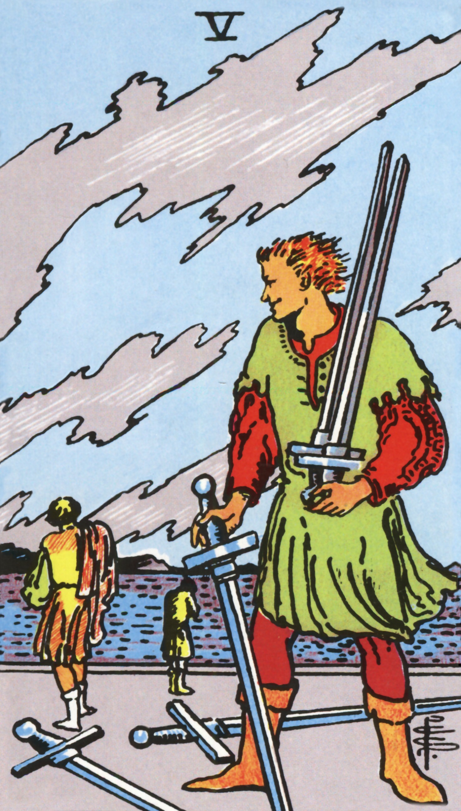 Cinq d'Épées, renversée