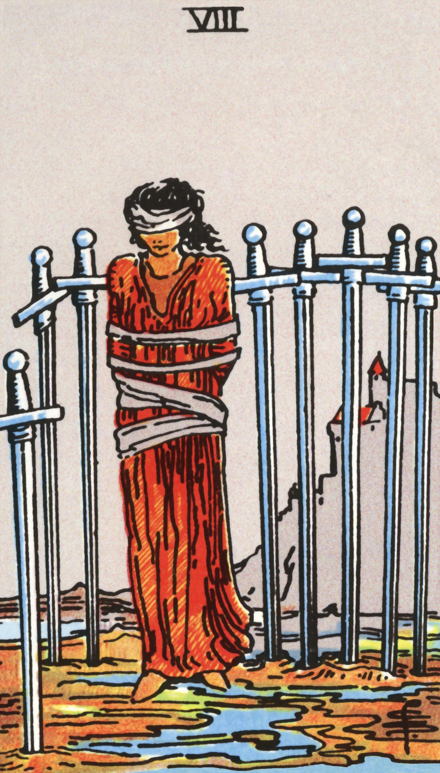 Huit d'Épées, à l'endroit