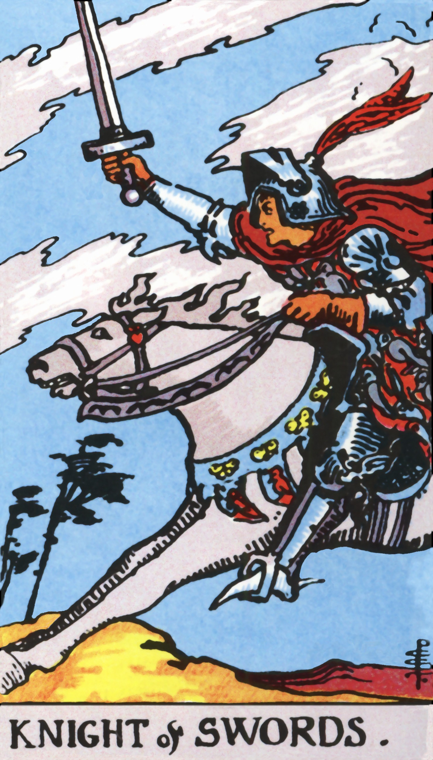 Cavalier d'Épées, à l'endroit